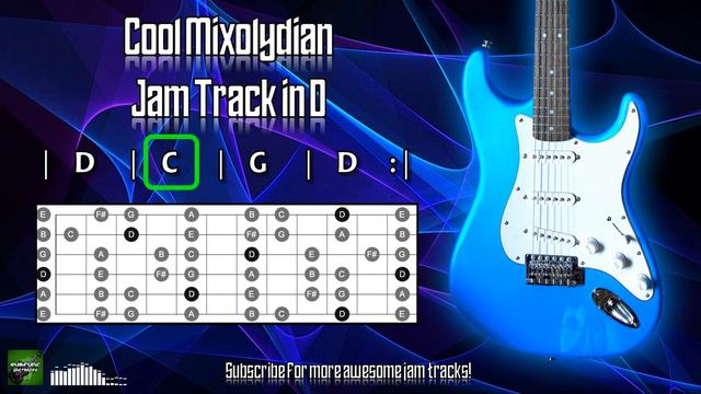 Cool Mixolydian Jam Track in D 🎸 Guitar Backing Track