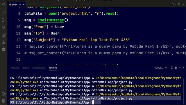 Send Html Content In Email Using Python | add_header() | set_payload() | set_header()
