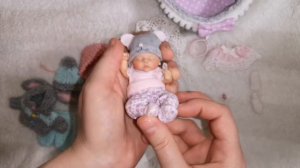 Обзор мини реборна. Кукла ручной работы из полимерной глины.