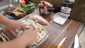 Шашлык из домашней курицы