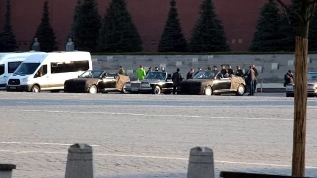 Aurus Senat Cabrio Первые кадры на репетиции парада Победы смотреть онлайн