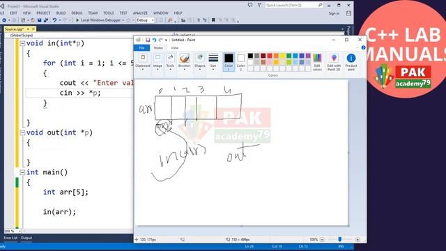 Print reverse of array| passing array into function using pointer [Part 04] смотреть онлайн