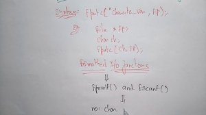 fprintf and fscanf in c with example | fgetc, fputc functions |