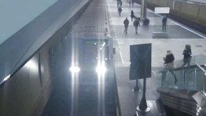 Московское метро.Прибытие метропоезда 81-720 Яуза