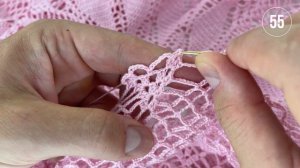 Овальная скатерть крючком, Сакура, 52-57