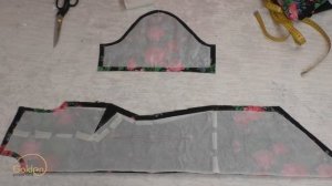 Платье из павловопосадских платков с кожаными аксессуарами часть 2/ Как выкроить платье из платков