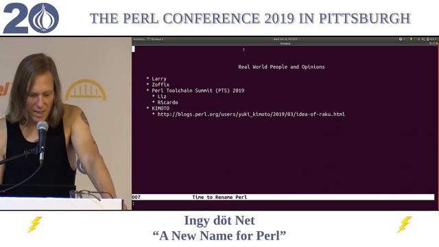 [Lightning Talk] Ingy döt Net - "A New Name for Perl" смотреть онлайн