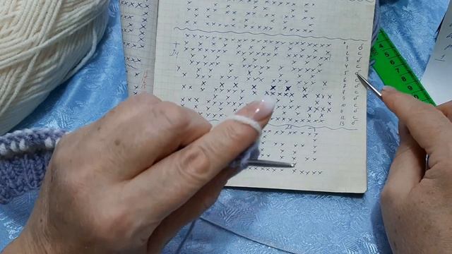 Жаккардовые узоры спицами. УЗОР №1. Мастер класс
