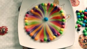 Skittles science! Experience! Эксперимент со скиттлс, опыты для детей с конфетами скиттлс!