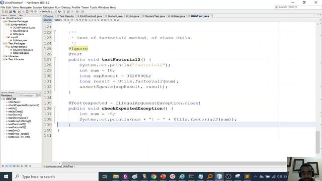 Testing Method Exceptions using JUnit in Netbeans IDE смотреть онлайн