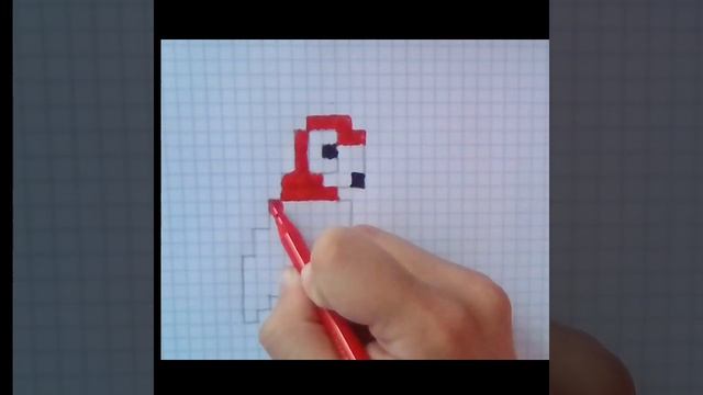 Как научиться рисовать попугая по клеточкам. смотреть онлайн