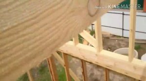 Стройка (часть 10)//Опоры конька крыши.