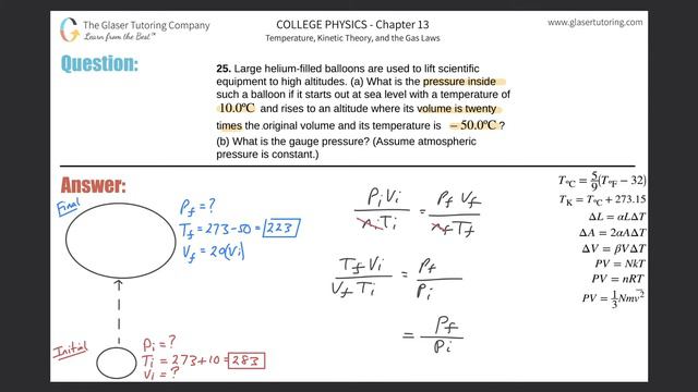 13.25 | Large helium-filled balloons are used to lift scientific equipment to high altitudes. (a) смотреть онлайн