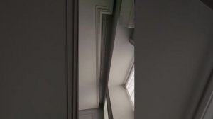 Установка алюминиевого карниза симпл на Эркерное окно