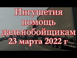 ГРУЗИНЫ. Ингушетия, помощь дальнобойщикам. 23.03.22 г.