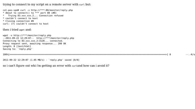 curl can't connect; wget can смотреть онлайн