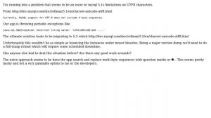 Databases: Solutions to 4-byte utf-8 characters in mysql 5.1