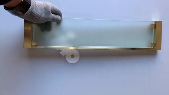 Полка в ванную стеклянная Selene 17072/17 Золото матовое смотреть онлайн