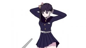 Nezuko zero two dodging meme