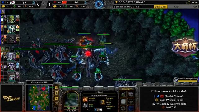 WC3 - CC Masters2 - Q1 - Semifinal: [ORC] Lyn vs. 120 [UD] смотреть онлайн