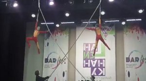 Воздушная гимнастика. Дуэт на канате.