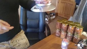 Домашняя тушёнка очень вкусная ( свинина, лось ,кабан, касуля) дегустация.