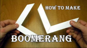 Как сделать бумеранг из бумаги, который возвращается.mp4