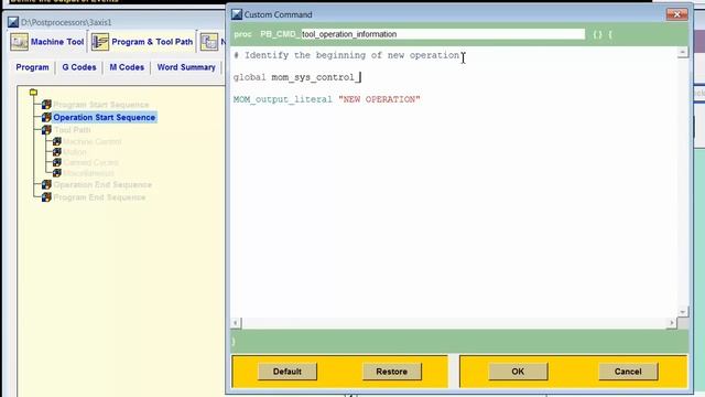 POSTPROCESSOR BUILDING - "Tool Command Language (TCL) - Part 1"