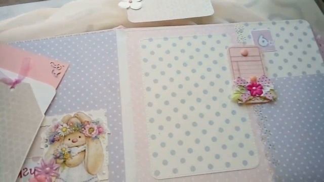 Скрапбукинг. Нежный альбом для девочки на первый год с Зайкой Ми. смотреть онлайн