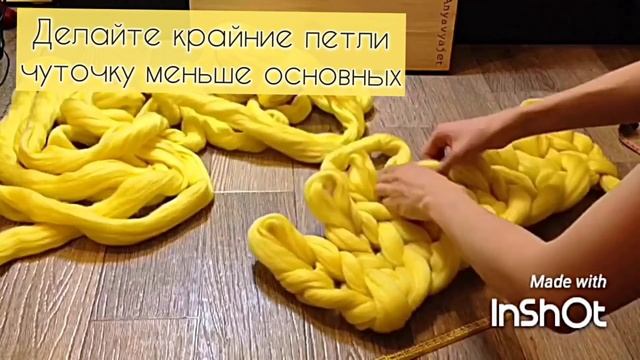 Мастер-класс плед крупной вязки из толстой пряжи