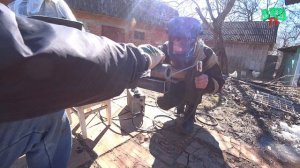 Монтаж и подгонка телеги к тяжелому дизельному мотоблоку TATA