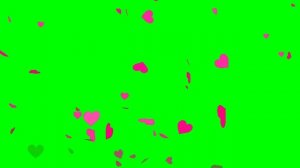 Сердечки на зеленом фоне | hearts | Футажи для видео | Хромакей | green screen | ФутаЖОР