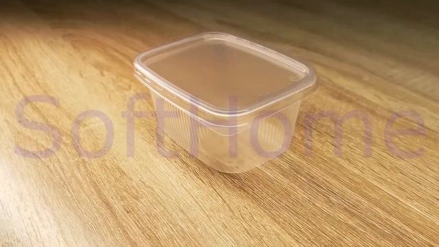 Одноразовый контейнер SoftHome 108*82мм объемом 250 мл с крышкой, прозрачный. смотреть онлайн
