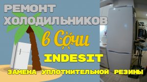 Ремонт холодильника Indesit, замена уплотнительной резина на холодильную. камеру.