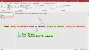 How to Generate Random Numbers in MS Access - Office 365