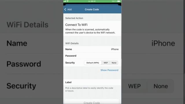 Share Wi-Fi Password from iPhone to Android using QR Code