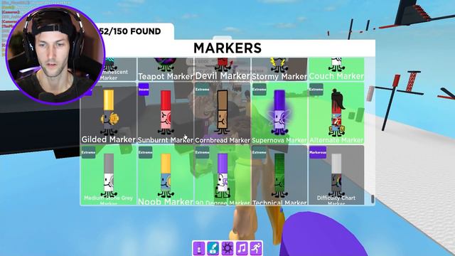 ROBLOX FIND THE MARKERS DIFFICULTY CHART OBBY! смотреть онлайн