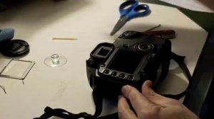 Replacing a scratched LCD cover on a Canon EOS 5D SLR