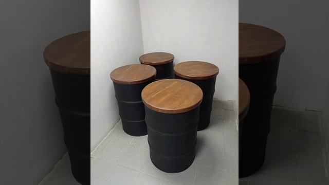 Столы из бочек. Barrel tables. Tavolo a botte. Fasstisch. 桶表