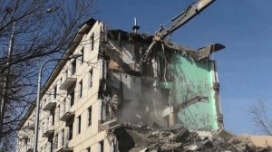 Снос старой хрущевки рядом с Москва-Сити за 24 часа