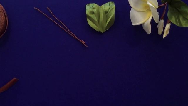 DIY ribbons Frangipany/Frangipani de cintas/Франжипани из лент