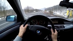 BMW 520i (E60) POV Test Drive + Acceleration 0 - 180 km/h