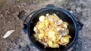 Жареная картошка с курицей Супер рецепт! Как вкусно пожарить картошку с курицей ☕☕☕