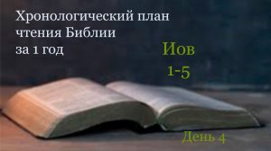 Библия. Читаем и слушаем. Книга Иова 1-5. День 4. Bible Reading and Listening. Job 1-5. Day 4