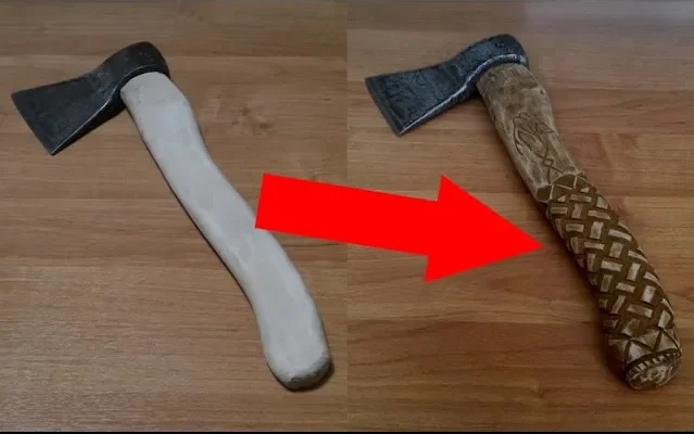 Как нарисовать плетенку на топорище