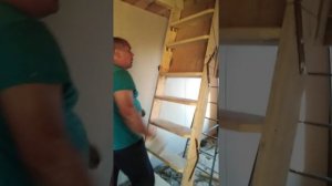 Деревянная чердачная лестница своими руками.