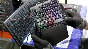 HXSJ V100 RGB One Hand Mechanical Gaming Keyboard and Backlit Mouse Combo