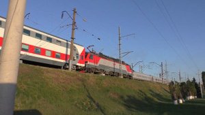 "Встреча фирмачей" ЭП20-078 с поездом №91 Севастополь-Москва и ЭП20-072 с поездом №36 СПб-Адлер
