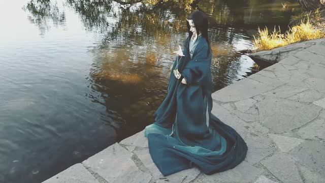 BJD Шарнирная кукла - сцена в китайском стиле (hanfu photoshoot)