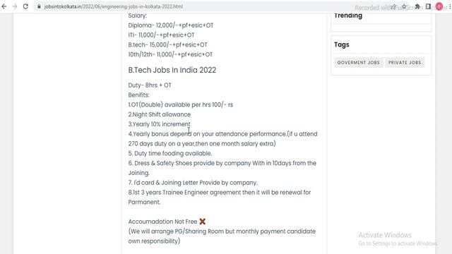 Engineering Jobs In Kolkata| Diploma Pass Jobs In Kolkata | ITI Jobs Kolkata 2022 | Bongo Helper